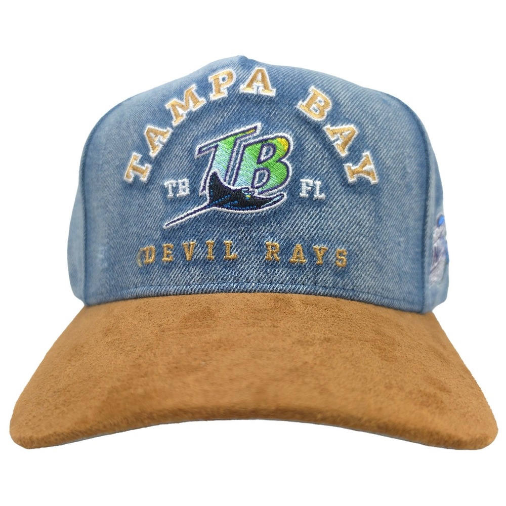 Tampa Bay Devil Rays Mitchell & Ness MLB Pro Fit Snapback Hat Cap 3D Logo NWT